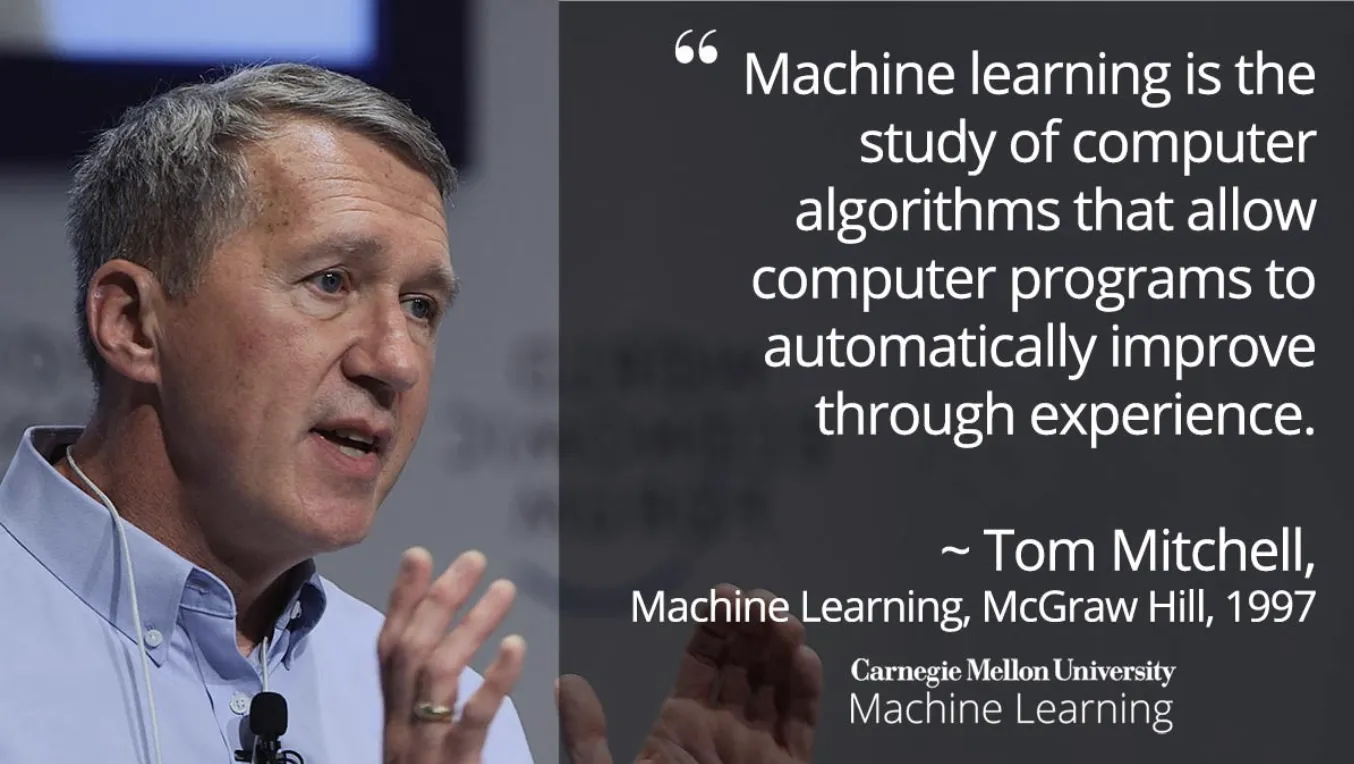 What is Machine Learning - Tom M. Mitchell, Machine Learning, McGraw Hill, 1997